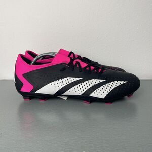 adidas Predator Accuracy.3 Soccer Shoes Mens 13 Firm Ground Black Pink Cleats